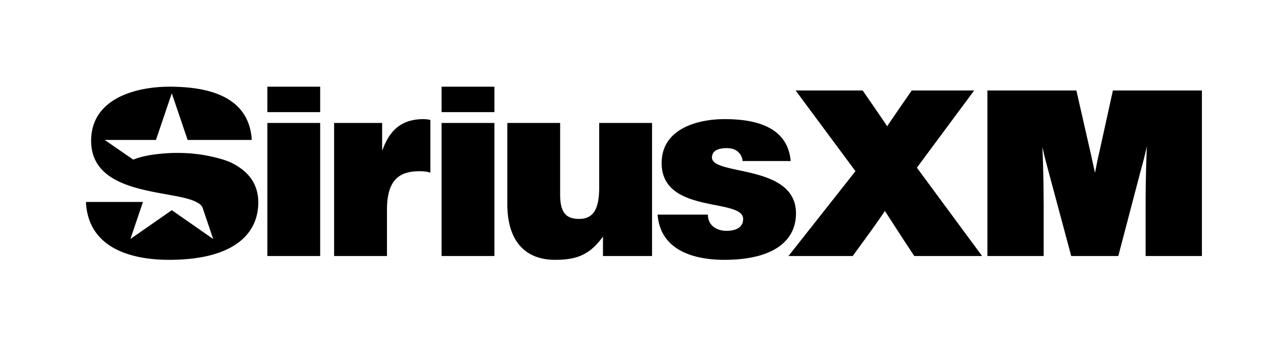 SiriusXM WORDMARK BLACK RGB Logo SiriusXM